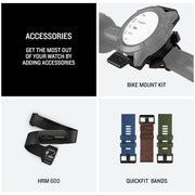 Garmin Fenix 9 47 mm Titanium w/ pebble gray silicone band +Essential Protection Bundle