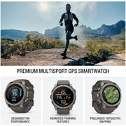 Garmin Fenix 9 51 mm Titanium w/pebble gray silicone band +Essential Protection Bundle