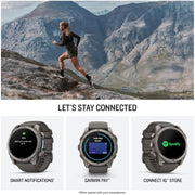 Garmin Fenix 9 51 mm Titanium w/pebble gray silicone band +Essential Protection Bundle