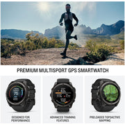 Garmin Fenix 9 51 mm Carbon gray DLC titanium w/Black Band +Essential Protection Bundle