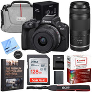 Canon EOS R50 V Mirrorless Camera w/ RF S14-30mm + RF 75-300mm Lens Premier Bundle