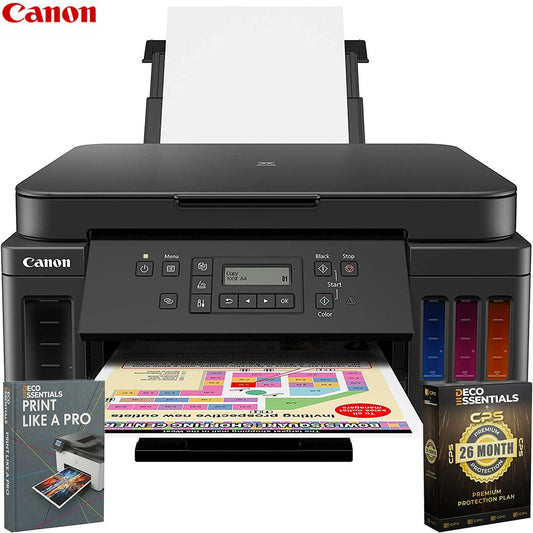 Canon PIXMA G6020 Wireless MegaTank All-in-One Printer with 26 Month and Guide