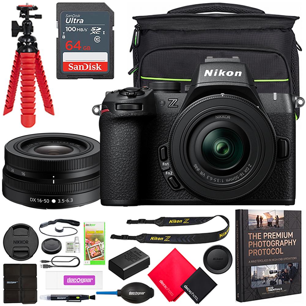 Nikon Z50II Mirrorless Camera 4K DX Body + 16-50mm VR Lens Kit + Accessories Bundle