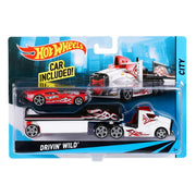 Hot Wheels Super Rigs Transporter Vehicle with Car - Assorted