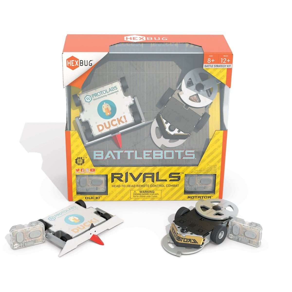 Hexbug BattleBots Rivals 5.0 Rotator & Duck (12-Pieces)