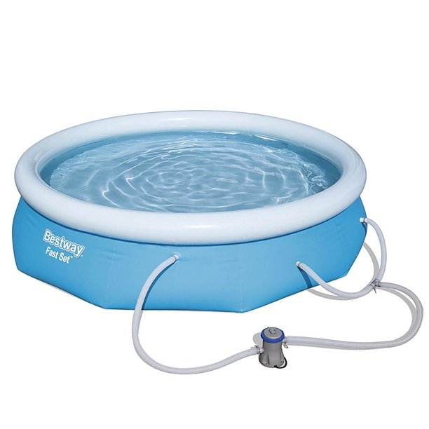 Bestway Fast Set 10' x 30" Round Inflatable Pool Set with Filter Pump