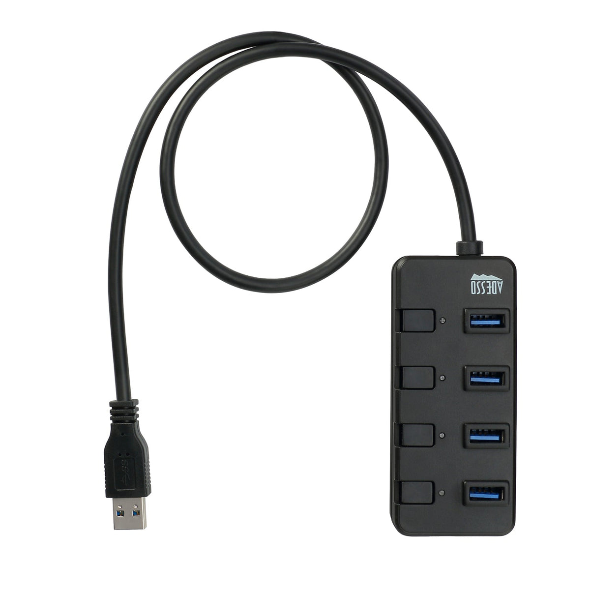 Adesso AUH-3040 4-Port USB Hub - Black