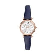 Fossil Carlie Women's 28mm Three-Hand Strap Watch - Silver Dial