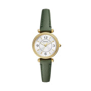 Fossil Carlie Women's 28mm Three-Hand Strap Watch - Silver Dial