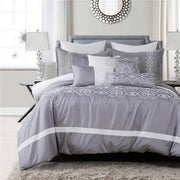 ESCA Levora King Size Comforter Set (7- Piece) - Gray