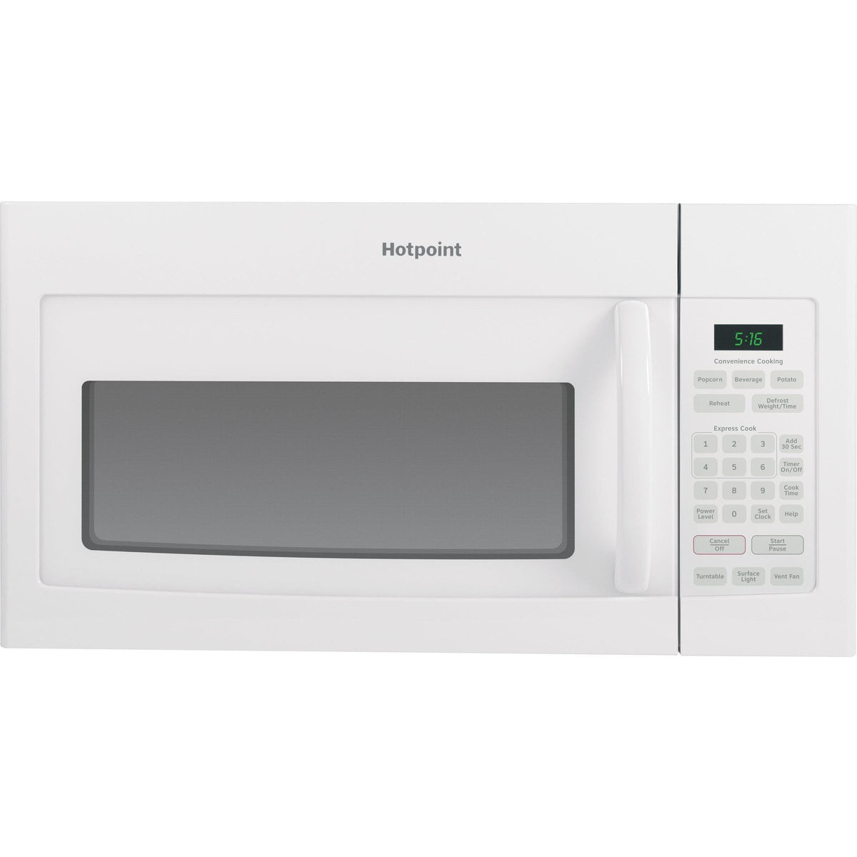 Hotpoint 30-inch, 1.6 cu.ft. Over-the-Range Microwave Oven RVM5160DHWW