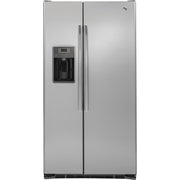 GE 36-inch, 21.9 cu. ft. Counter-Depth Side-by-Side Refrigerator with Ice and Water Dispenser GZS22DSJSS