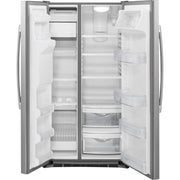 GE 36-inch, 21.9 cu. ft. Counter-Depth Side-by-Side Refrigerator with Ice and Water Dispenser GZS22DSJSS