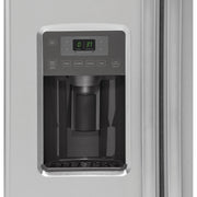 GE 36-inch, 21.9 cu. ft. Counter-Depth Side-by-Side Refrigerator with Ice and Water Dispenser GZS22DSJSS