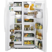 GE 36-inch, 21.9 cu. ft. Counter-Depth Side-by-Side Refrigerator with Ice and Water GZS22DGJWW