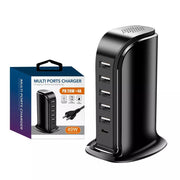 6-Port 40W USB Charger - Black