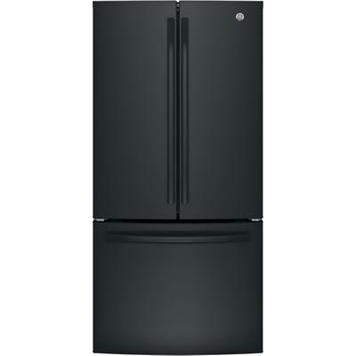 GE 33-inch, 24.8 cu. ft. French 3-Door Refrigerator with Ice and Water GNE25JGKBB