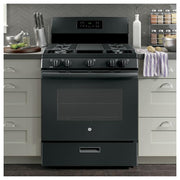 GE 30-inch Freestanding Gas Range JGBS66DEKBB
