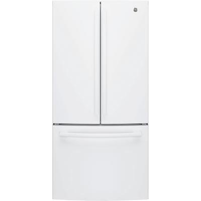GE 33-inch, 24.8 cu. ft. French 3-Door Refrigerator with Ice and Water GNE25JGKWW