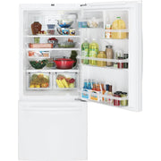 GE 30-inch, 20.9 cu. ft. Bottom Freezer Refrigerator GDE21EGKWW