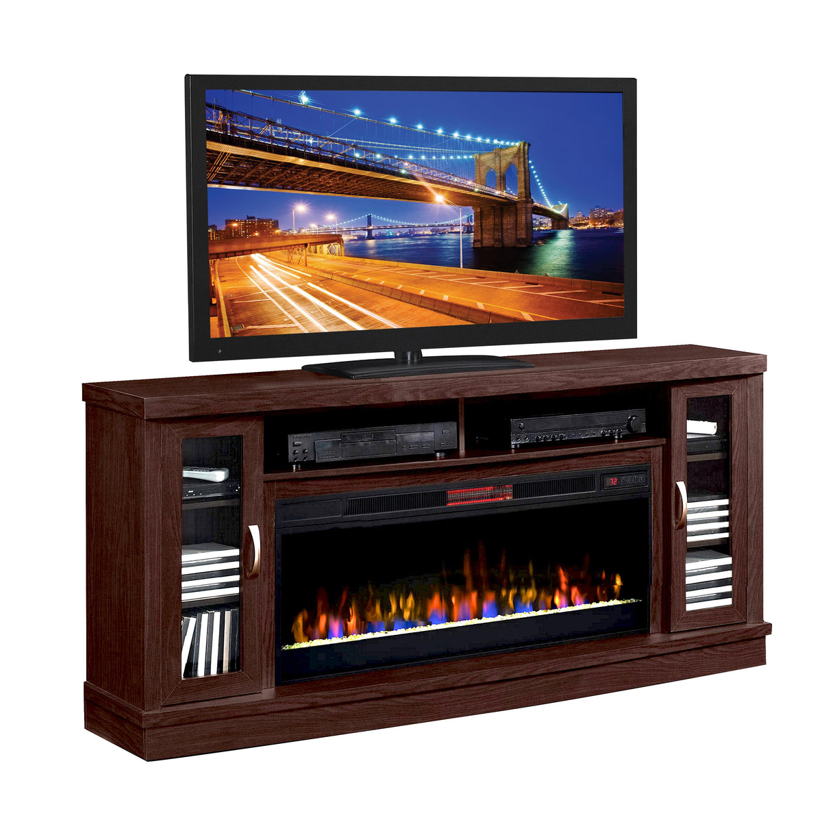 Twin-Star International Hutchinson Freestanding Electric Fireplace 42MM3115-PE91/42II033FGT-A008