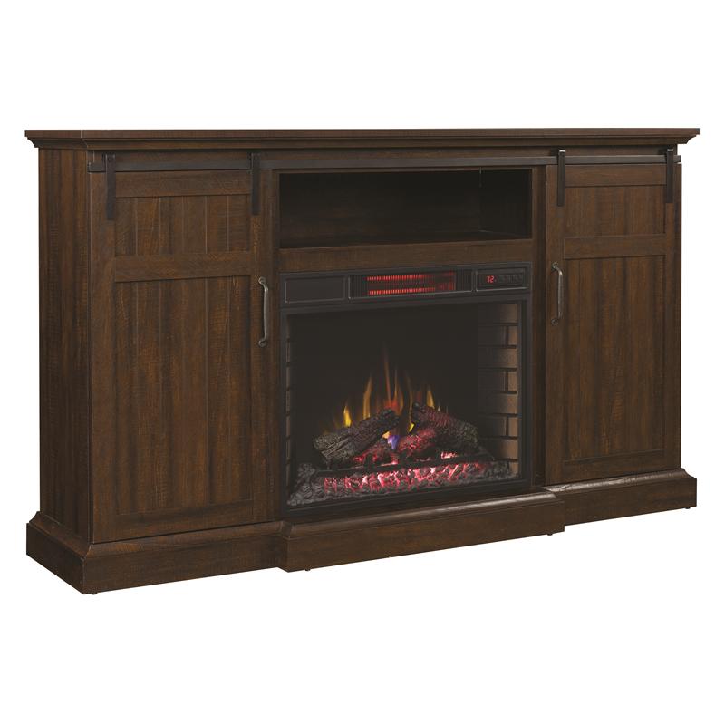 Twin-Star International Hutchinson Freestanding Electric Fireplace 28MM9954-PD01/28II300GRA