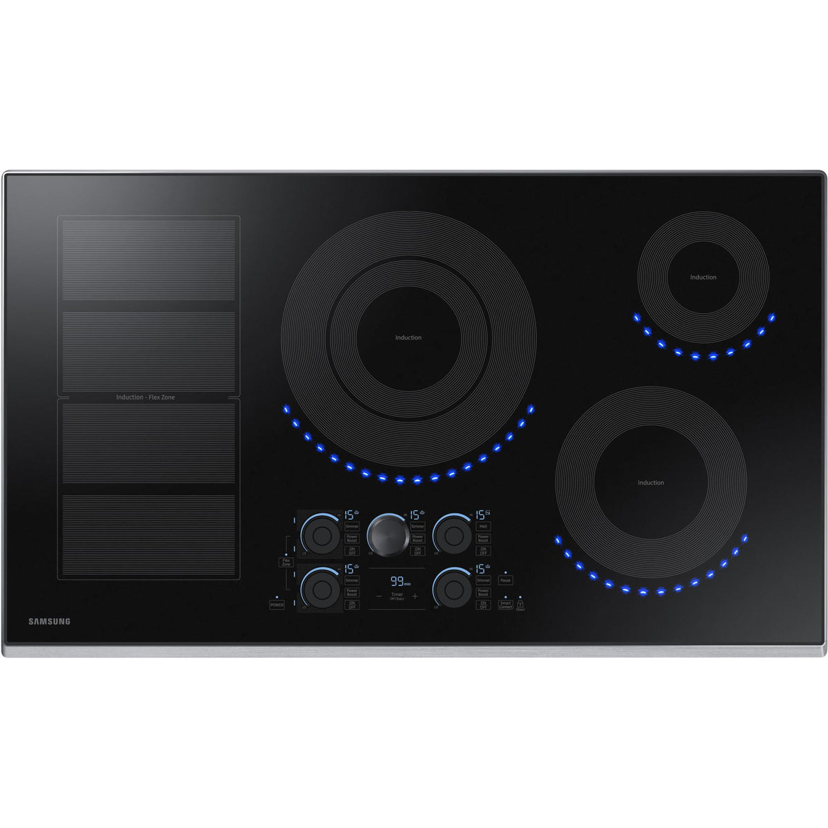 Samsung 36-inch Built-in Induction Cooktop with Virtual Flame Technology™ NZ36K7880US/AA