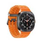 Samsung Galaxy Ultra Watch Titanium Case Smartwatch with Orange Band - LTE (2024)