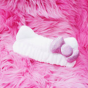 The Creme Shop Hello Kitty Y2K Bling Bling Plush Spa Headband - White/Pink