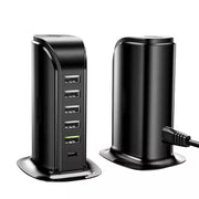 6-Port 40W USB Charger - Black