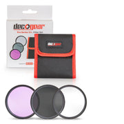 Deco Gear 40.5mm 3 Piece Pro Level Lens Filter Kit - UV, FLD, Polarizer - FK405MM