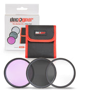 Deco Gear 58mm 3 Piece Pro Level Lens Filter Kit - UV, FLD, Polarizer - FK58MM