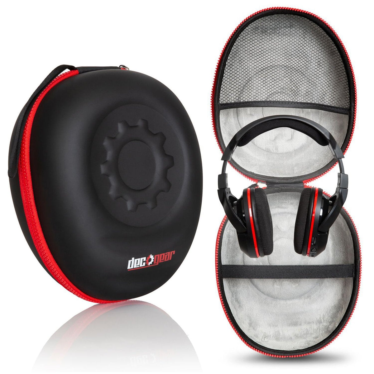 Deco Gear Full-Sized Premium Hard Body Professional Headphone Case with Plush Interior
