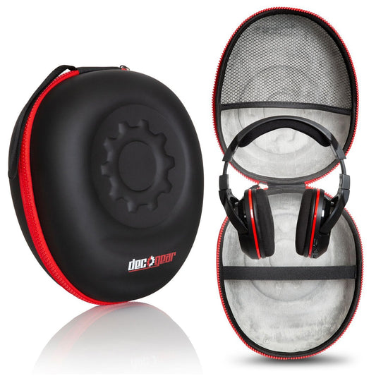 Deco Gear Full-Sized Premium Hard Body Professional Headphone Case with Plush Interior