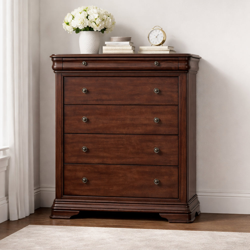 Phillipe Chest with 5 Drawers by Elements - Brown
