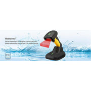 Adesso NuScan 5200TR 2.4GHz RF Wireless Antimicrobial and Waterproof 2D Barcode Scanne