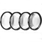 Deco Photo 49mm 4pc HD Macro Close-Up Lens Filter Set +1 +2 +4 +10 with Protective Wallet