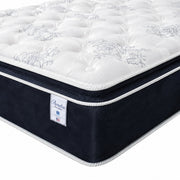 SilverRest Amelia 12" Pillow Top Mattress - White/Blue