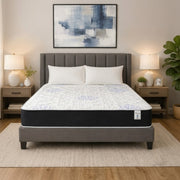 SilverRest Amelia 11" Firm King Size Mattress - White/Blue