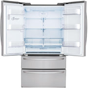 LG 36-inch, 27.8 cu.ft. Freestanding French 4-Door Refrigerator with Slim SpacePlus® Ice System LMXS28626S