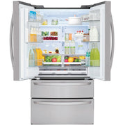 LG 36-inch, 27.8 cu.ft. Freestanding French 4-Door Refrigerator with Slim SpacePlus® Ice System LMXS28626S