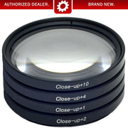 Deco Photo 49mm 4pc HD Macro Close-Up Lens Filter Set +1 +2 +4 +10 with Protective Wallet