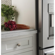 GE Profile 36-inch, 22.2 cu.ft. Counter-Depth French 3-Door Refrigerator with Water and Ice Dispensing System PYE22KBLTS