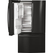 GE Profile 36-inch, 22.2 cu.ft. Counter-Depth French 3-Door Refrigerator with Water and Ice Dispensing System PYE22KBLTS