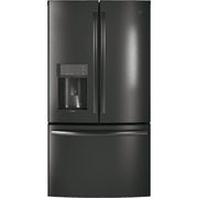 GE Profile 36-inch, 27.8 cu. ft. French 3-Door Refrigerator with Ice and Water PFE28KBLTS