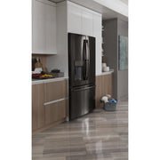 GE Profile 36-inch, 27.8 cu. ft. French 3-Door Refrigerator with Ice and Water PFE28KBLTS