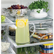 GE Profile 36-inch, 27.8 cu. ft. French 3-Door Refrigerator with Ice and Water PFE28KBLTS