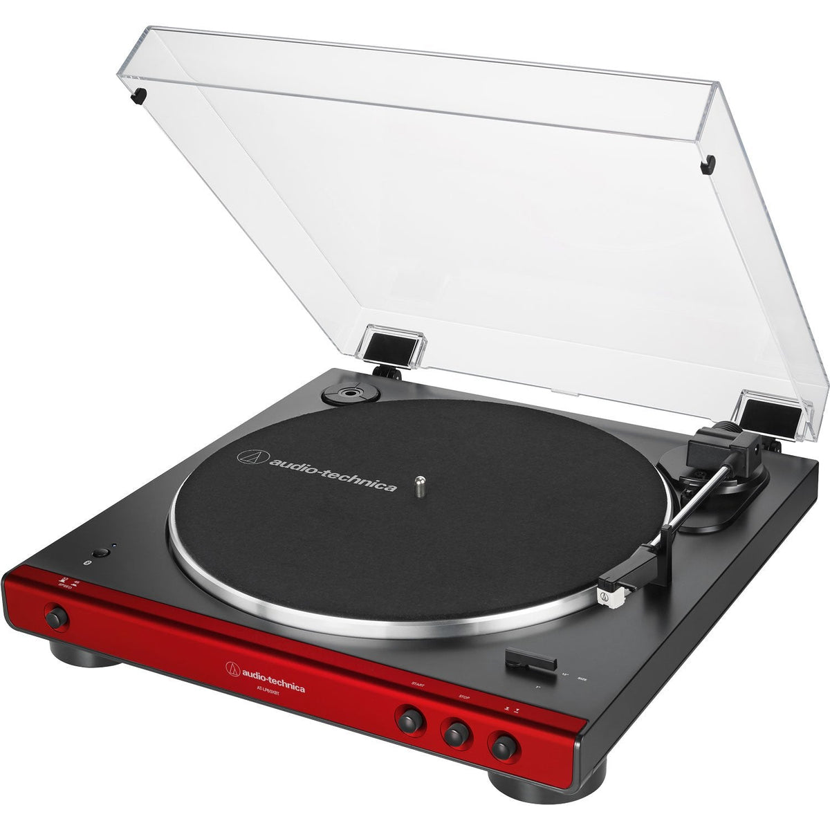 Audio-Technica AT-LP60XBT-RD Fully Automatic Belt-Drive Bluetooth Stereo Turntable, Red/Black