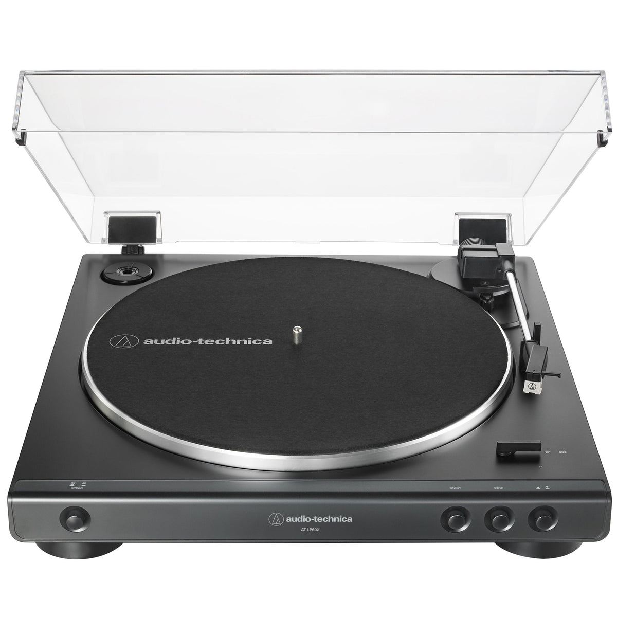 Audio-Technica AT-LP60X-BK Fully Automatic Belt-Drive Stereo Turntable 33-1/3 & 45 RPM - Black