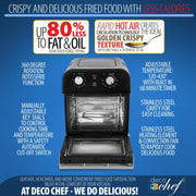 Deco Chef XL 12.7 QT Oil Free Air Fryer Convection Oven Multi-Function X-Large Capacity